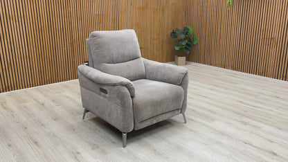 ‘Daytona’ Manhattan Nutmeg Linen Power Recliner Armchair