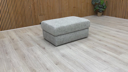 ‘Avena’ Grey Fabric Footstool