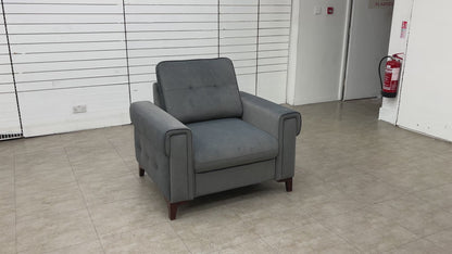 ‘Zoom’ Nappe Velvet Dark Grey Nv-0106 Velvet Chair Sofa Bed