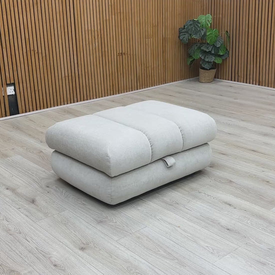 Video preview of the Waldorf Storage Footstool, likely demonstrating the storage opening.