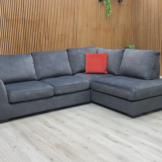 Video of the 'Dinky' Dexter Corner Chaise Sofa, highlighting its compact proportions and stylish curves.