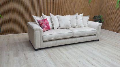 'Dolcie' Cream Combination Dolce Combination Pillow Back Grande Sofa