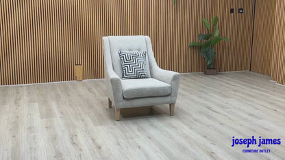 'Legend' Kingston Silver Fabric Designer Accent Chair