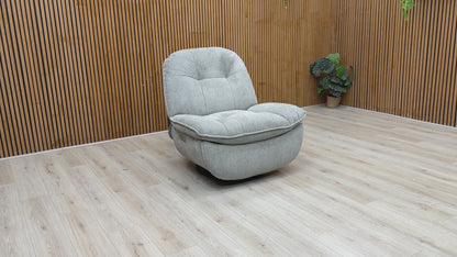 'Ontario' Grey Fabric Power Recliner Rocker Swivel Chair