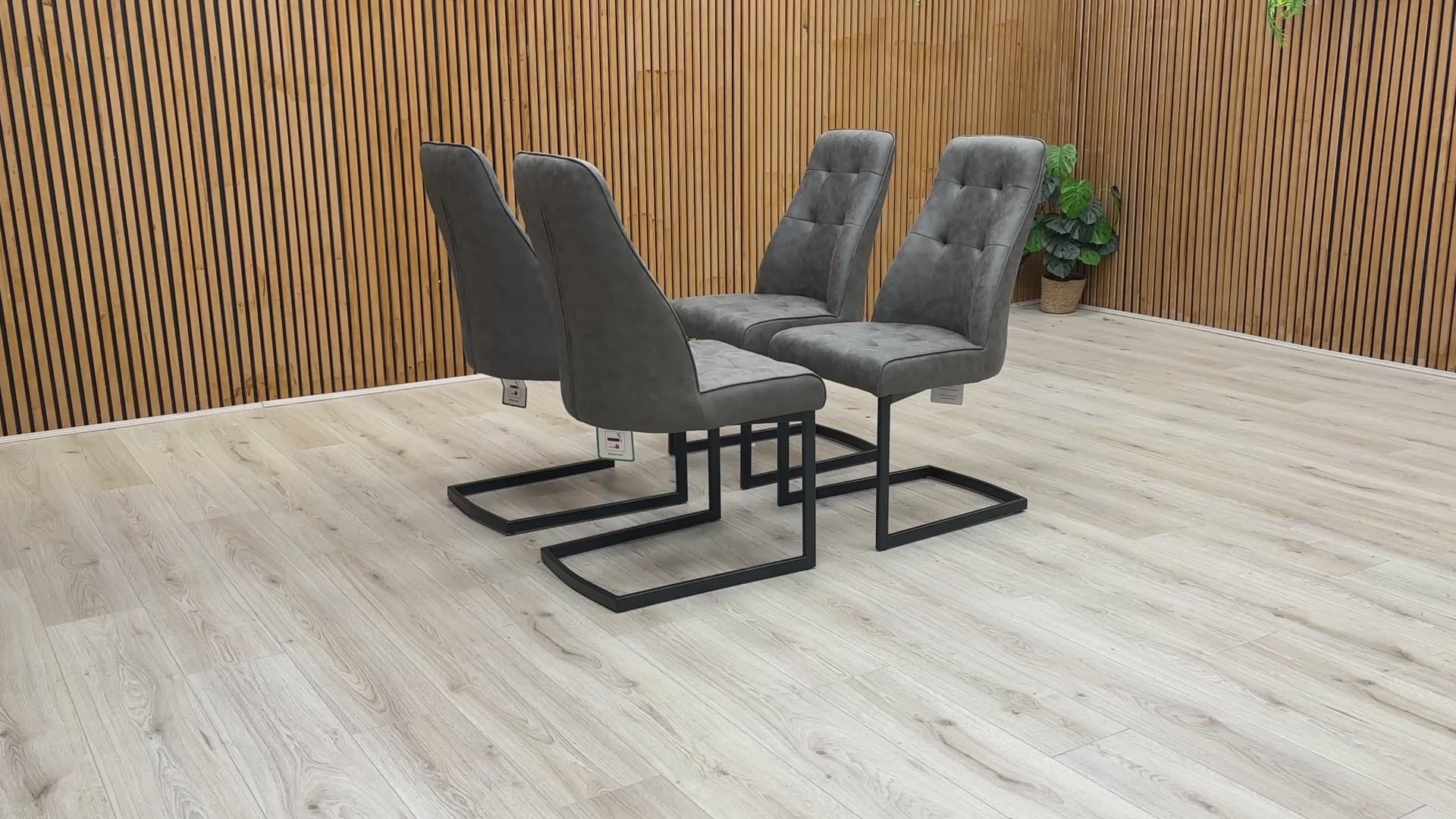 Video lifestyle view in a room setting (e.g., around a dining table).