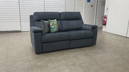 G Plan 'Thornbury' Prama Midnight Fabric 3 Seater Power Recliner Sofa with Power Headrests and Power Lumbar
