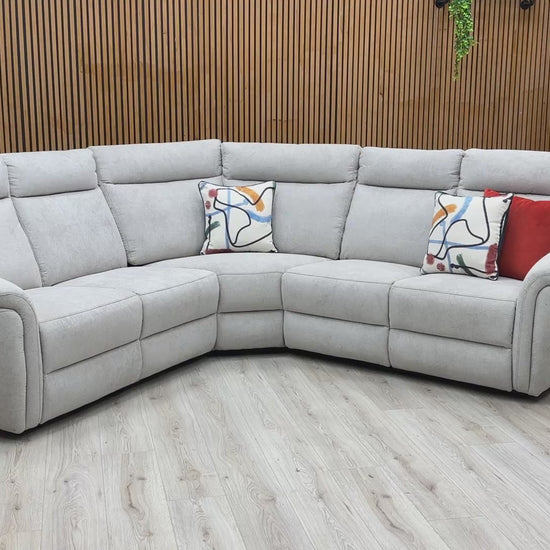 Product video demonstration of the power reclining headrests and smooth recliner mechanism in action.