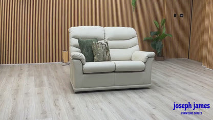 G Plan ‘Malvern’ P231 Capri Stone Grey Leather 2 Seater Sofa