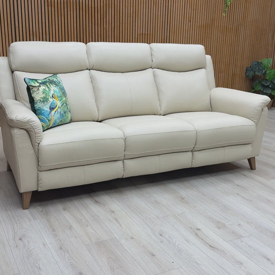 Video demonstration of the Fabb 'Ava' khaki green leather armchair, highlighting the leather quality and modern design.