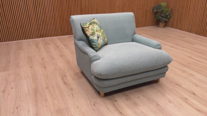 'Plumpton' Duck Egg Blue Fabric Armchair