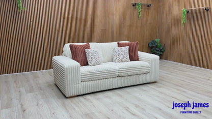 ‘Cosy’ Natural Cord Fabric 2 Seater Sofa