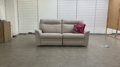 Parker Knoll ‘Hudson 23’ Hatton Barley 001514-0042 Large 2 Seater Fabric Power Recliner Sofa