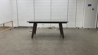 'Pierre' Grey Sintered Stone Ceramic Top Large 180cm Extending Dining Table