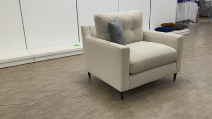 ‘Virtue’ Fabric Cozy Natural Armchair