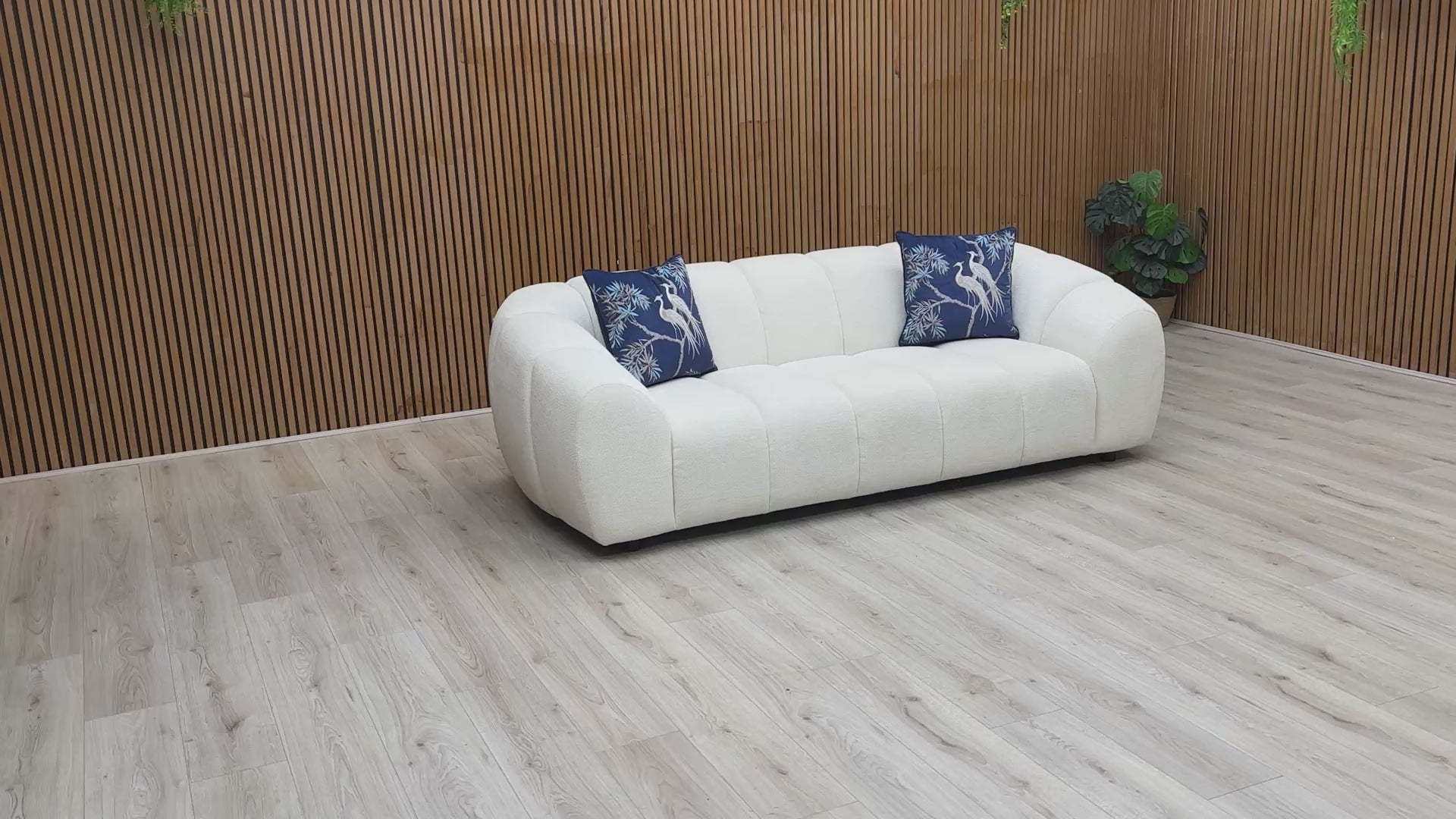 Video preview of the Waldorf Sofa showcasing its size and material in detail.