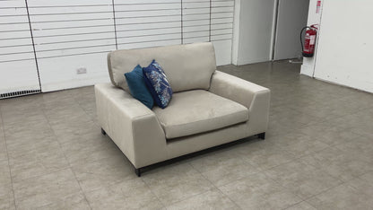 'Euphoria' Stone Sensual Velvet Cuddler Chair