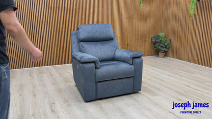 G Plan 'Thornbury' A125 Stingray Indigo Velvet Fabric Power Recliner Chair