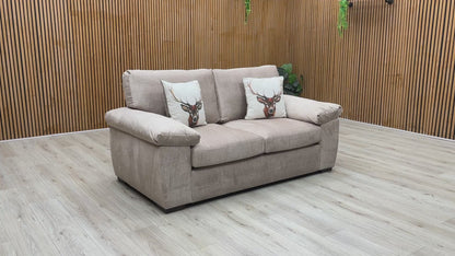 ‘Eliza’ Beige Fabric 2 Seater Sofa