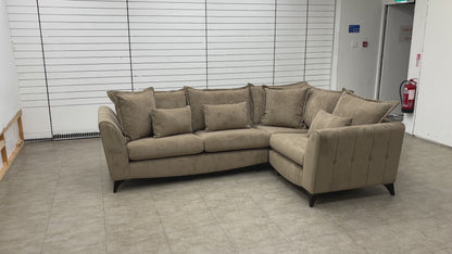 'Luella' Soft Sherpa Latte Mix 3 Corner 1 Seater Sofa
