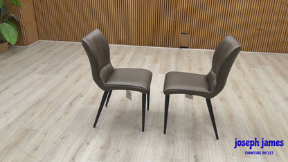 'Murcia' Antiqued Olive Green Pair of Dining Chairs