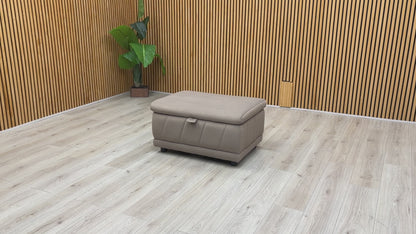 ‘Genius' Bella Latte Taupe Fabric Storage Footstool