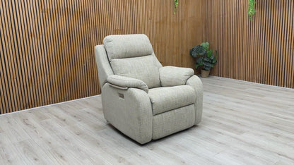 G Plan ‘Kingsbury C030 Kampala Beige Power Recliner Chair with Power Headrest and Power Lumbar