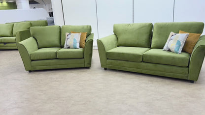 ‘Poppy’ Olive Velvet 3 Seater + 2 Seater Sofa Set