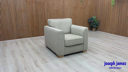 ‘Elora’ Beige Fabric Standard Armchair
