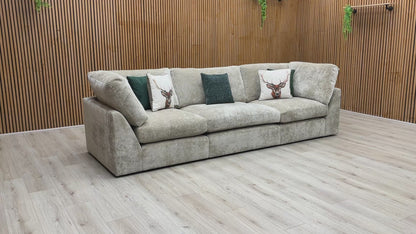 ‘Savoy’ Imperial Pebble Fabric 3 Seater Sofa