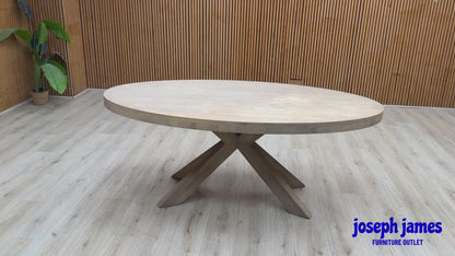 ‘Falun’ Smoked Oak Small Oval Dining Table