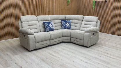 Video preview demonstrating the comfortable, modular nature of the Wilbur Corner Sofa and the manual reclining action.