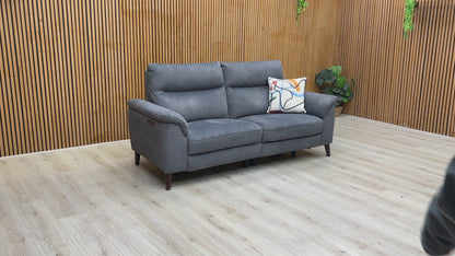 Video demonstrating the smooth electric power recliner operation on the Morgan Dexter sofa.