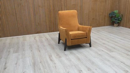 ‘Collins’ Almond Orange Towel Velvet Accent Chair
