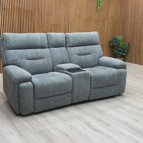 Video Preview  for a product video, likely demonstrating the power features, reclining motion, and media console functionality.