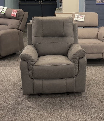 'Ranger' Grey Endurance Fabric Manual Recliner Armchair