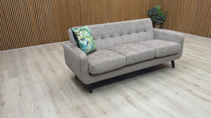 'Oslo' Natural Fabric 3 Seater Sofa