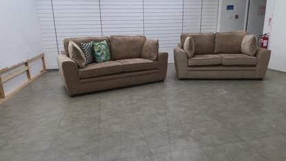'Chalfont' Mink Fabric 3 + 2 Seater Sofa Set