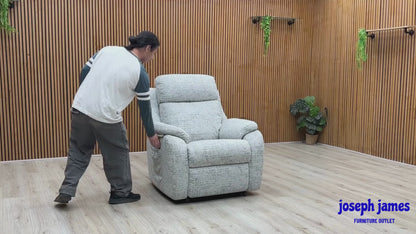 G Plan 'Kingsbury' B153 Ultima Mist Grey Fabric Large Lift and Rise Recliner Chair