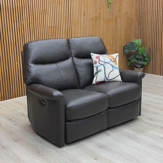 Video of the compact power recline functionality of the Lille 2-seater sofa.