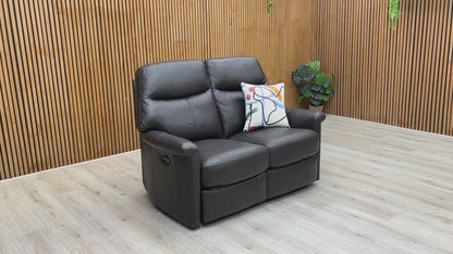 Video of the compact power recline functionality of the Lille 2-seater sofa.