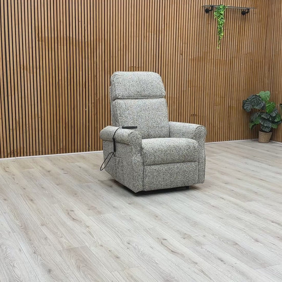 Video demonstration showing the motorized lift and rise functionality in action.