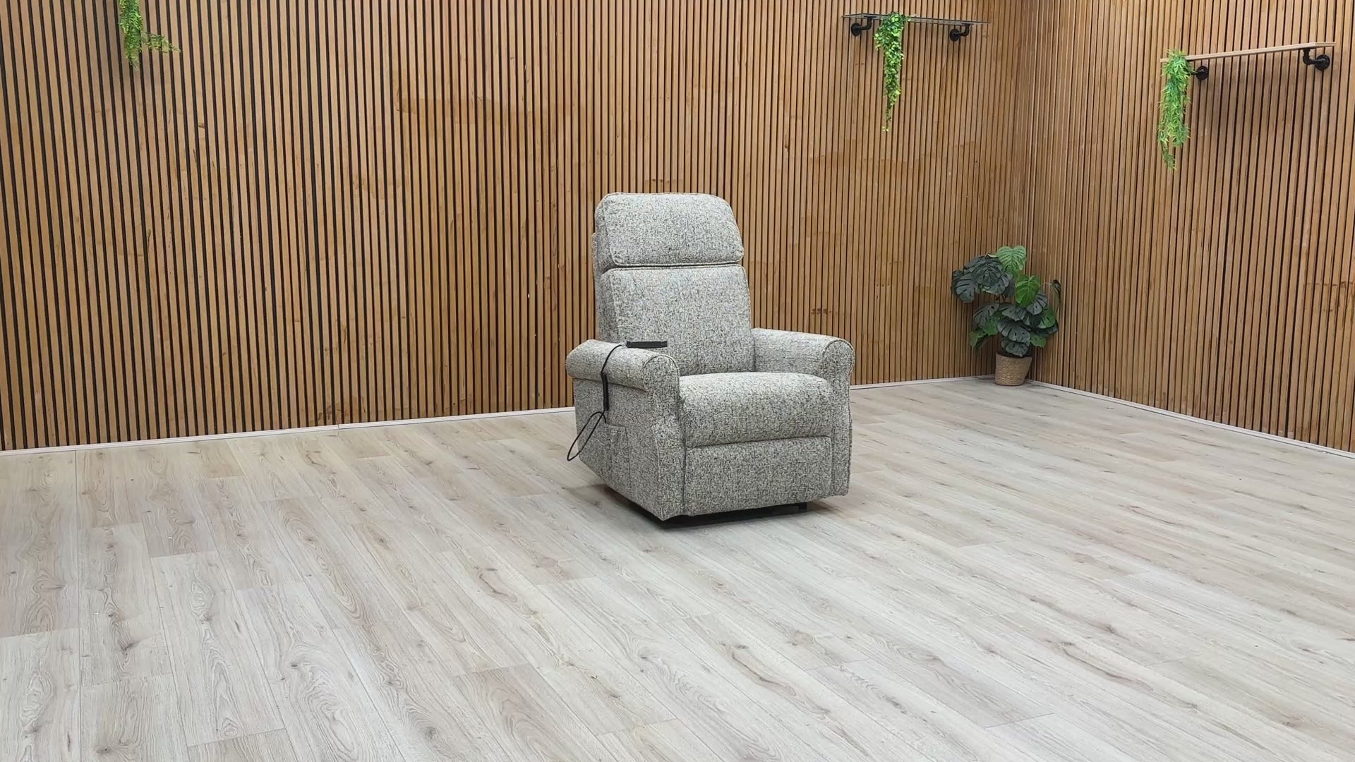Video demonstration showing the motorized lift and rise functionality in action.