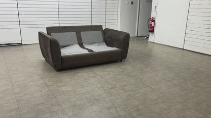 'Hackney' Dapple Fabric Olive Green All Over 2 Seater Sofa Bed