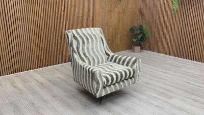 'Serenis' Moss Serenis Pattern Swivel Accent Chair