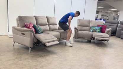 ‘Daytona’ Opulence Cedar Velvet Power Recliner 3 + 2 Seater Sofa Set