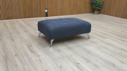 'Dawson' Indigo Dawson Plain Bench Footstool
