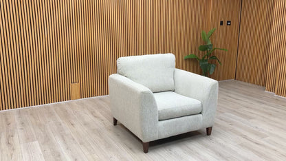 ‘Pippa’ Spring Sea Grey Sky Wd Ft Woven Fabric Chair