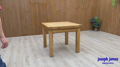 Furnitureland ‘Augusta’ Solid Oak Draw Leaf Extending Dining Table