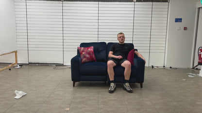 'Iris' Deep Sea Dark Blue Power Recliner 2 Seater Sofa