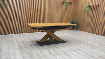 ‘Aydin’ Solid Oak Large Extending Dining Table